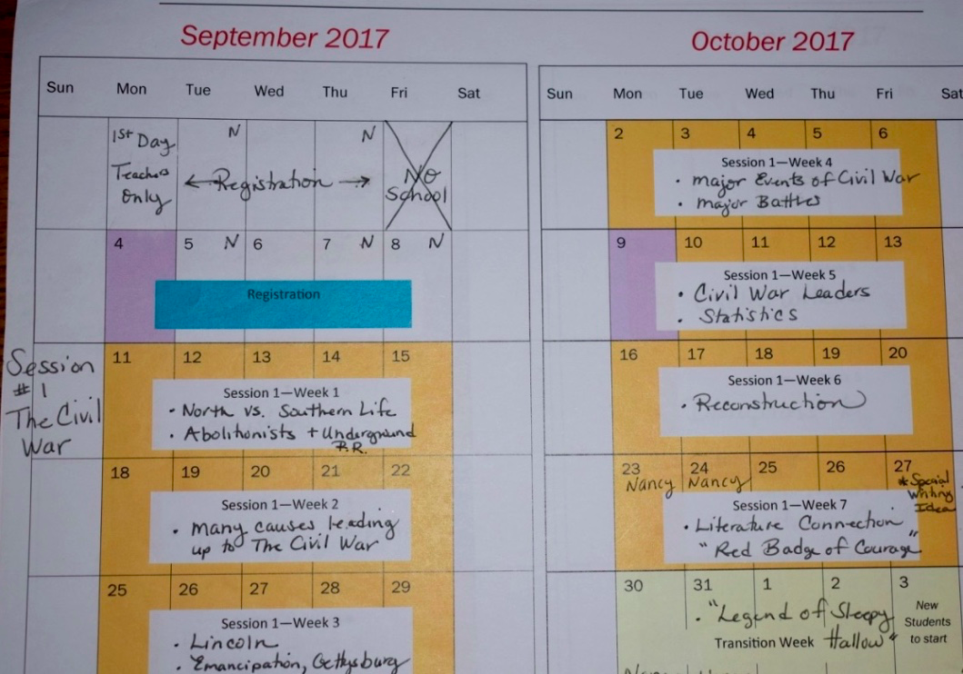 Photo: Planning Calendar